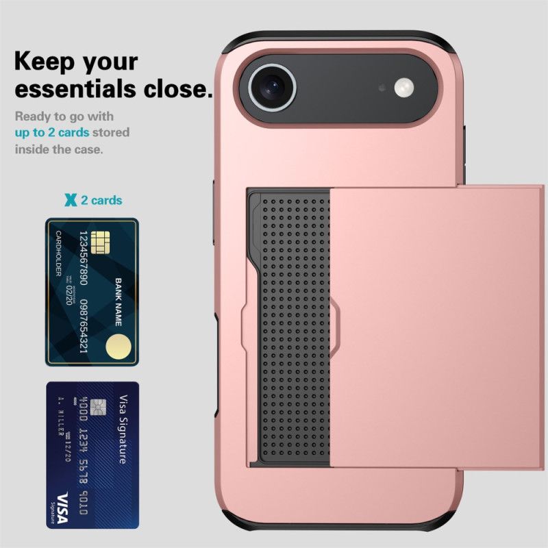Skal iPhone Air Telefonfodral Skjutbar Korthållare