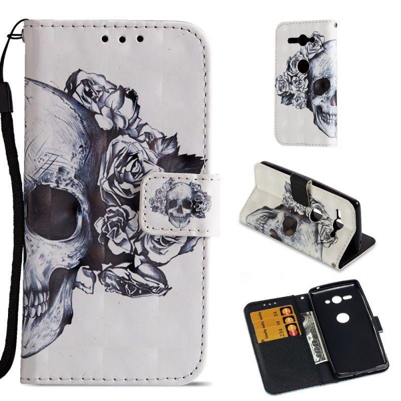 Fodral Sony Xperia XZ2 Compact 3D Blommaskalle