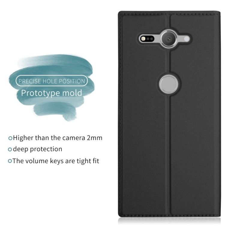 Folio-fodral Sony Xperia XZ2 Compact Gyllene Vattentätt Konstläder