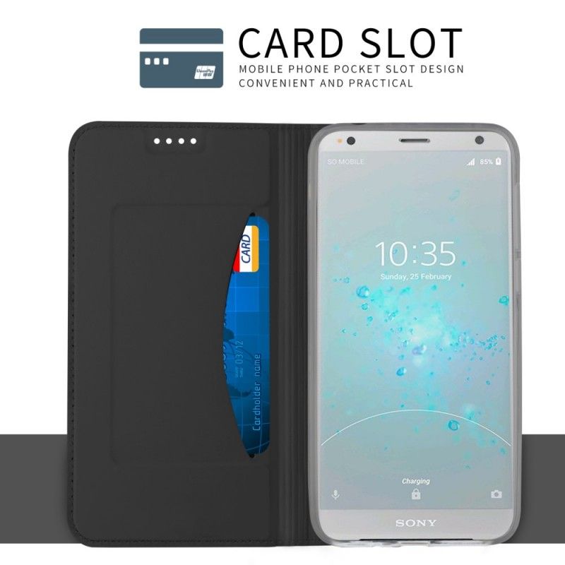 Folio-fodral Sony Xperia XZ2 Compact Gyllene Vattentätt Konstläder