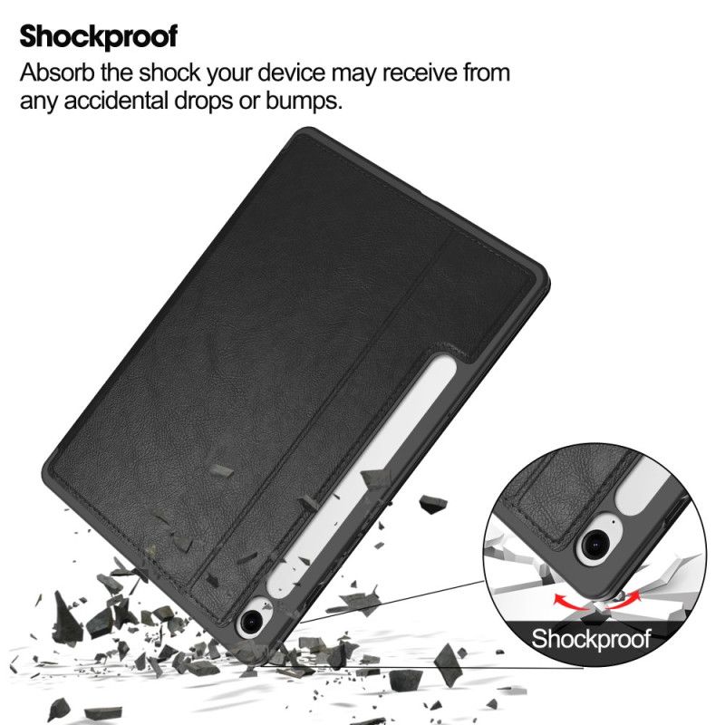 Fodral Samsung Galaxy Tab S10 Fe Lädereffekt