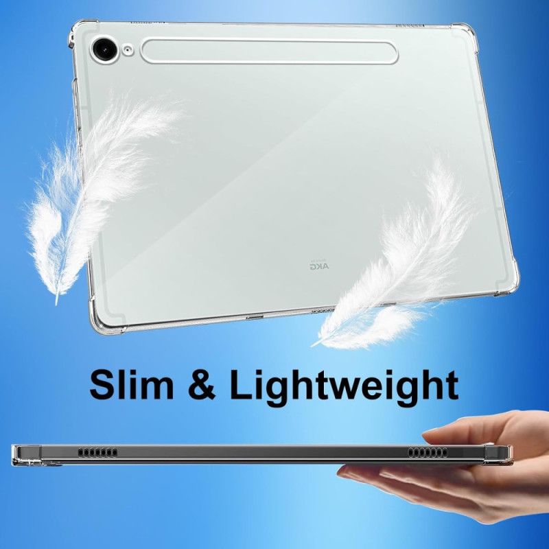 Skal För Samsung Galaxy Tab S10 Fe Transparent Med 2 Skärmskydd I Härdat Glas
