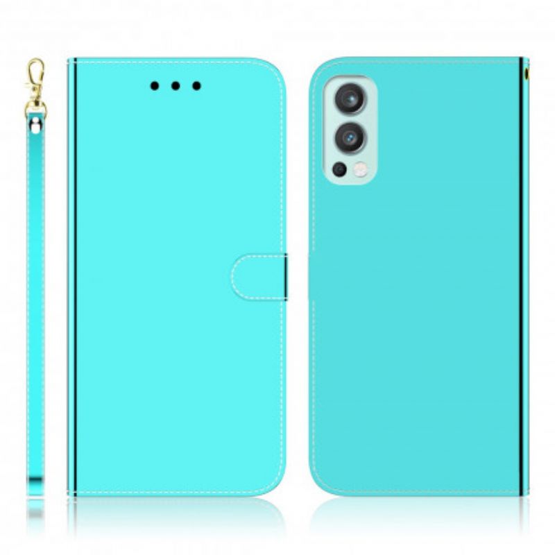 Fodral För Oneplus Nord 2 5g Spegelskydd I Konstläder