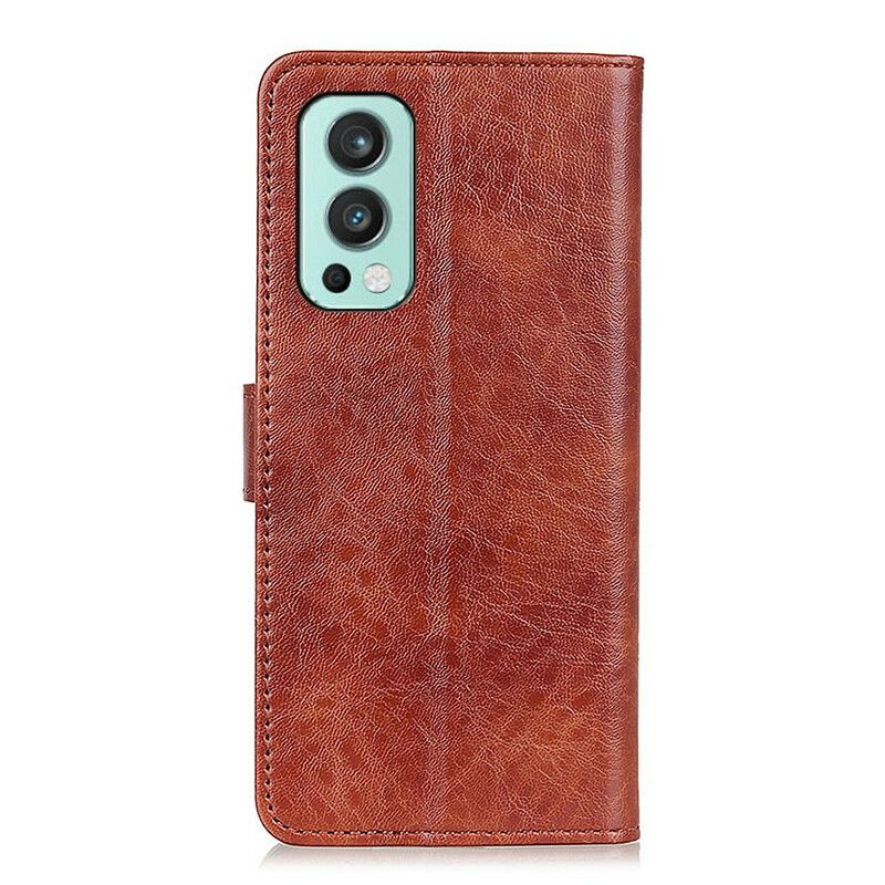 Fodral För Oneplus Nord 2 5g Texturerat Konstläder