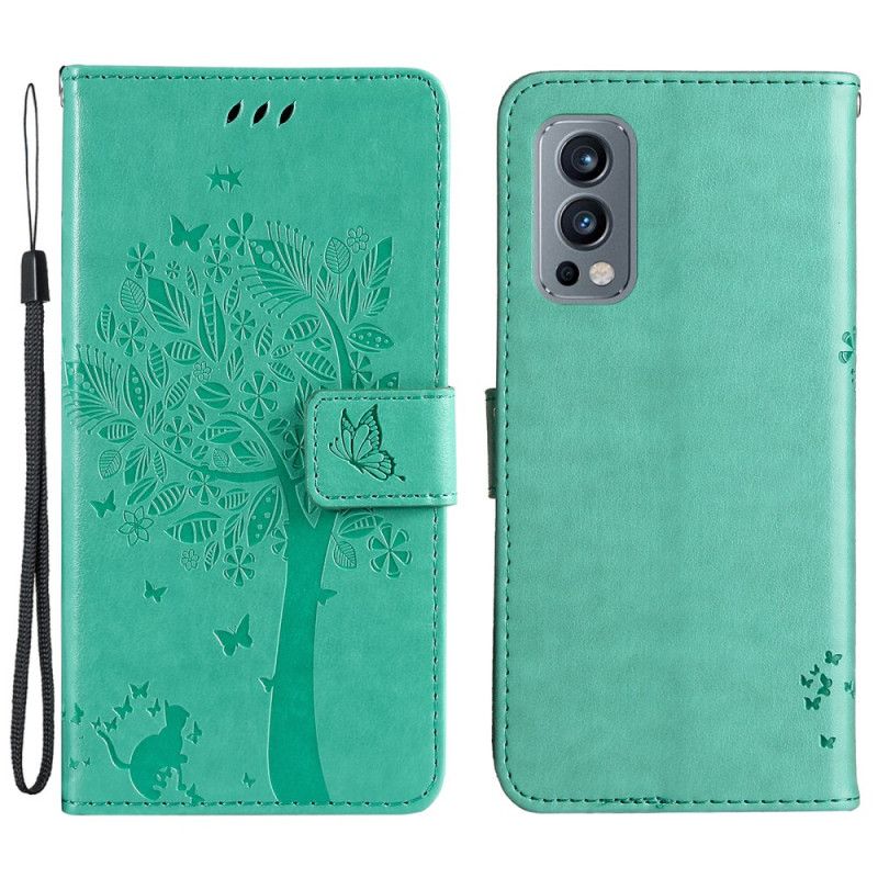Fodral För Oneplus Nord 2 5g Träd Och Stringkatt