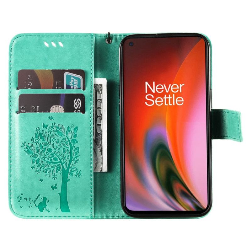 Fodral För Oneplus Nord 2 5g Träd Och Stringkatt