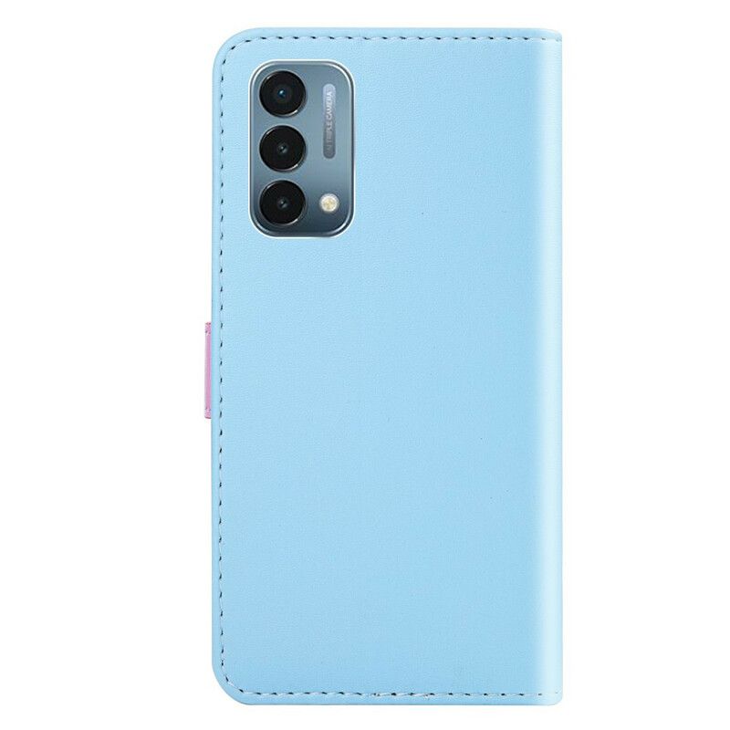 Fodral För Oneplus Nord 2 5g Trefärgad Lädereffekt