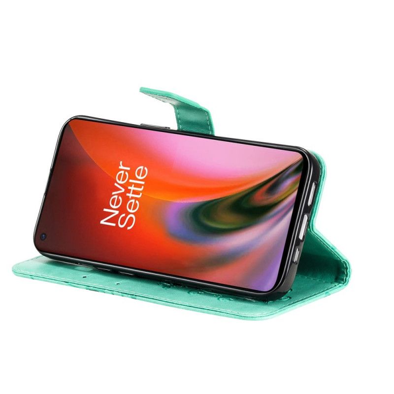 Läderfodral Oneplus Nord 2 5g Telefonfodral Giant Stringfjärilar