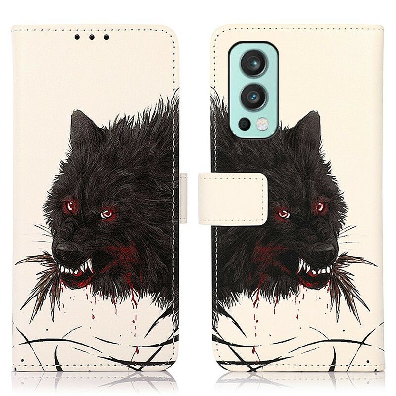 Läderfodral Oneplus Nord 2 5g Telefonfodral Hungry Wolf