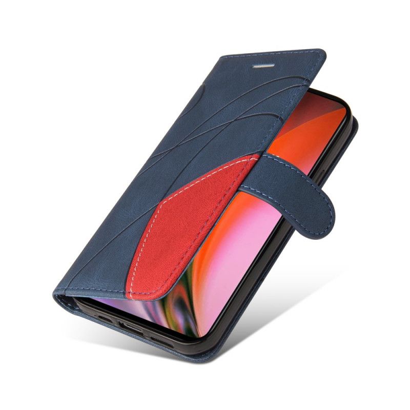 Läderfodral Oneplus Nord 2 5g Telefonfodral Signatur Tvåfärgat Konstläder