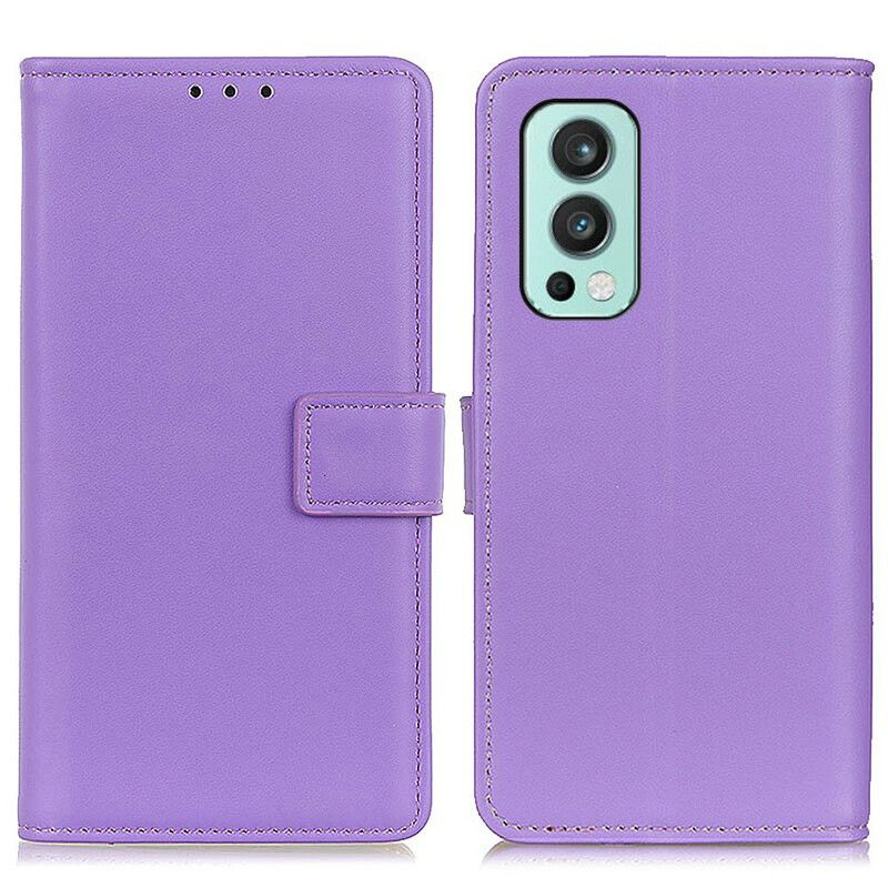 Läderfodral Oneplus Nord 2 5g Telefonfodral Vanligt Konstläder