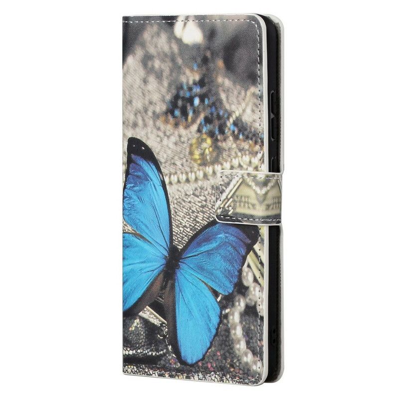 Läderfodral Oneplus Nord 2 5g Telefonfodral Variationer Av Fjärilsrem