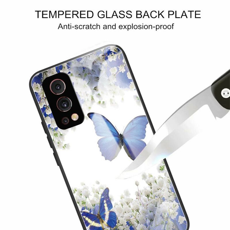 Skal Oneplus Nord 2 5g Fjärilar I Härdat Glas