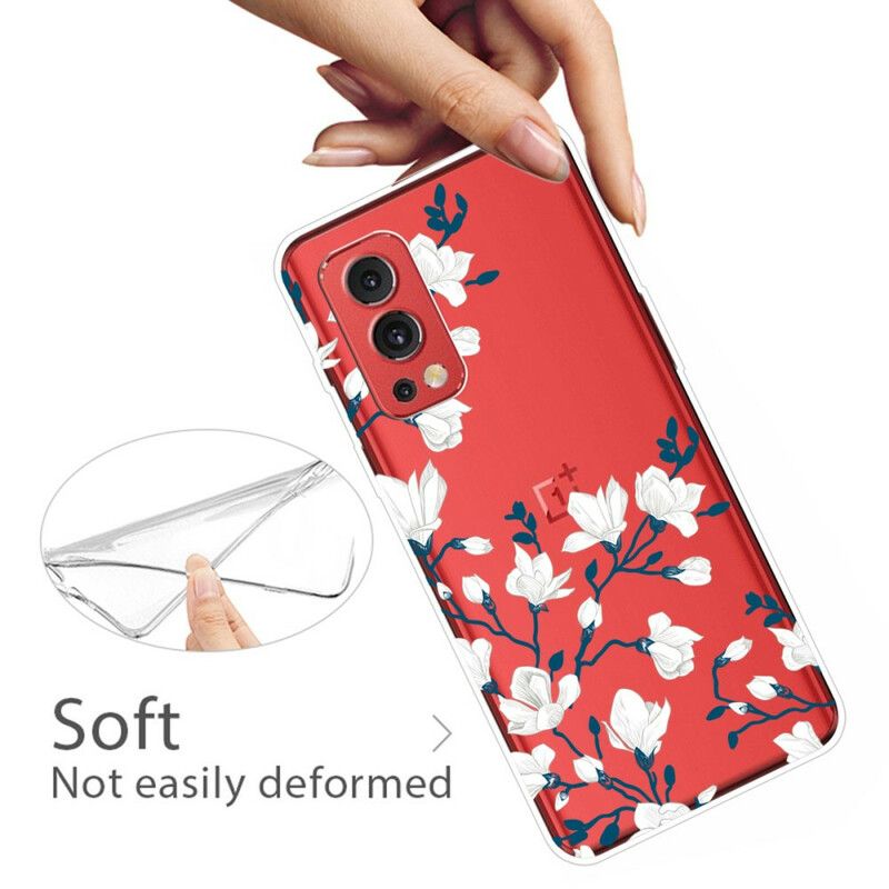 Skal Oneplus Nord 2 5g Vita Blommor