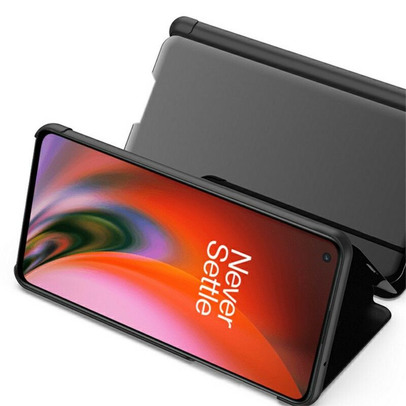 Visa Omslag Oneplus Nord 2 5g Spegel Och Konstläder