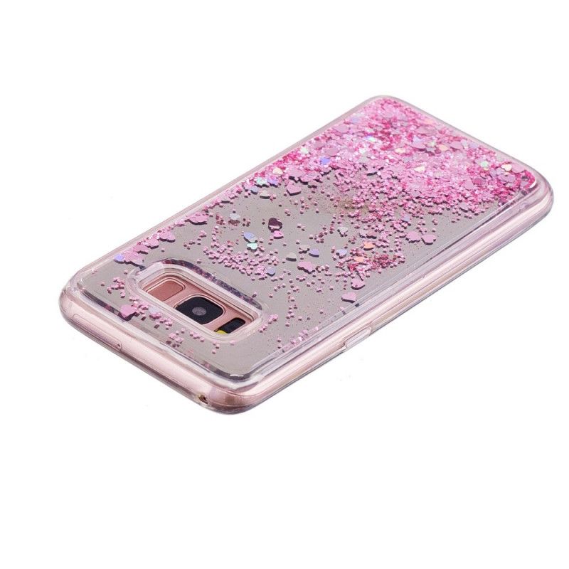 Skal Samsung Galaxy S8 Lila Mobilskal Glitterpulver