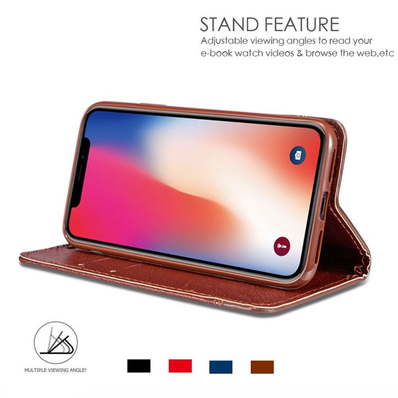 Folio-fodral för iPhone 11 Pro Svart Enkel Söm