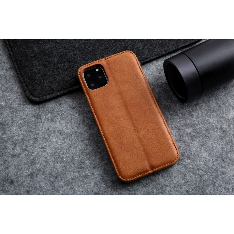 Folio-fodral iPhone 11 Pro Svart Finessläderstil