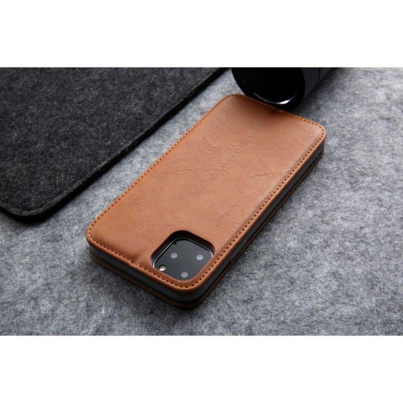 Folio-fodral iPhone 11 Pro Svart Finessläderstil
