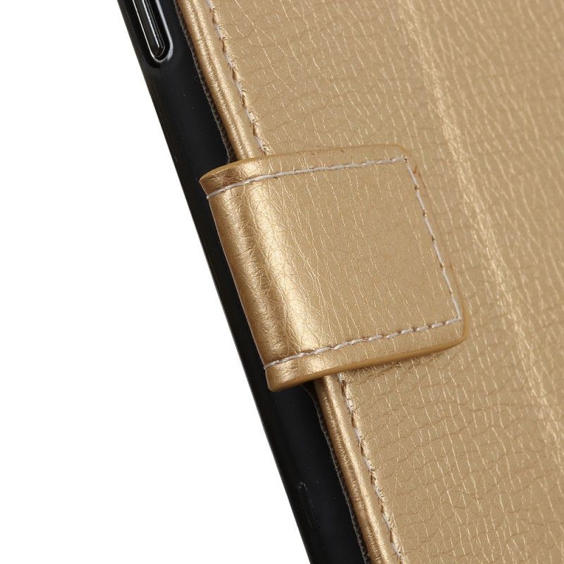 Läderskal iPhone 11 Pro Gyllene Synliga Sömmar