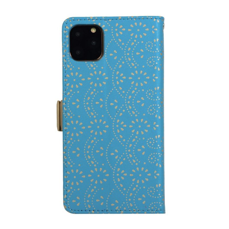 Läderskal iPhone 11 Pro Svart Spetsbandväska