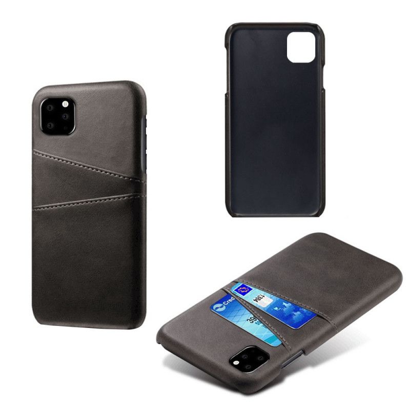 Skal iPhone 11 Pro Svart Dubbelkorthållare