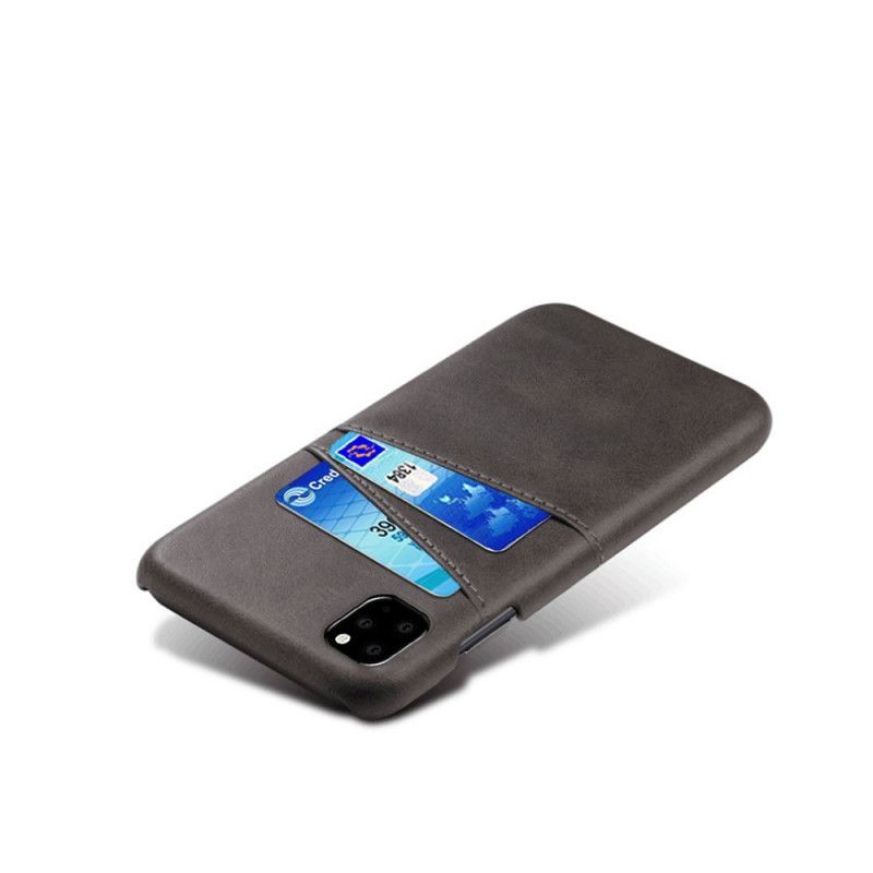 Skal iPhone 11 Pro Svart Dubbelkorthållare