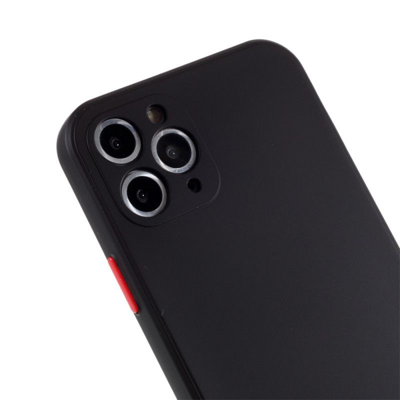 Skal iPhone 11 Pro Svart Flexibla Silikonfärgade Knappar