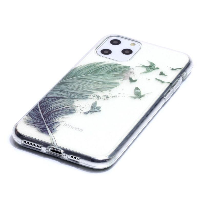 Skal iPhone 11 Pro Transparent Färgad Fjäder