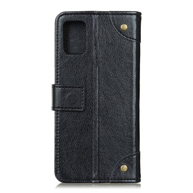 Folio-fodral OnePlus 8T Svart Mobilskal Nappaläderstil