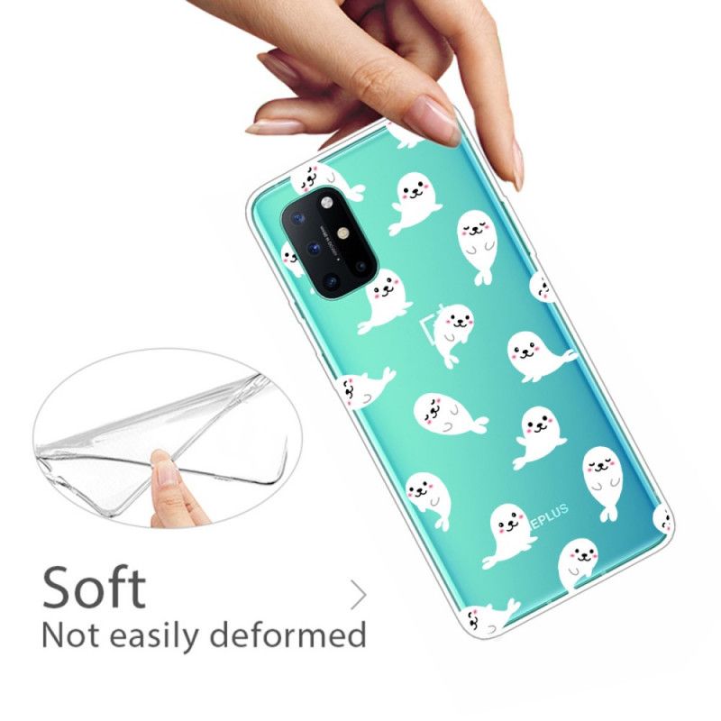 Skal OnePlus 8T Genomskinliga Roliga Sjölejon