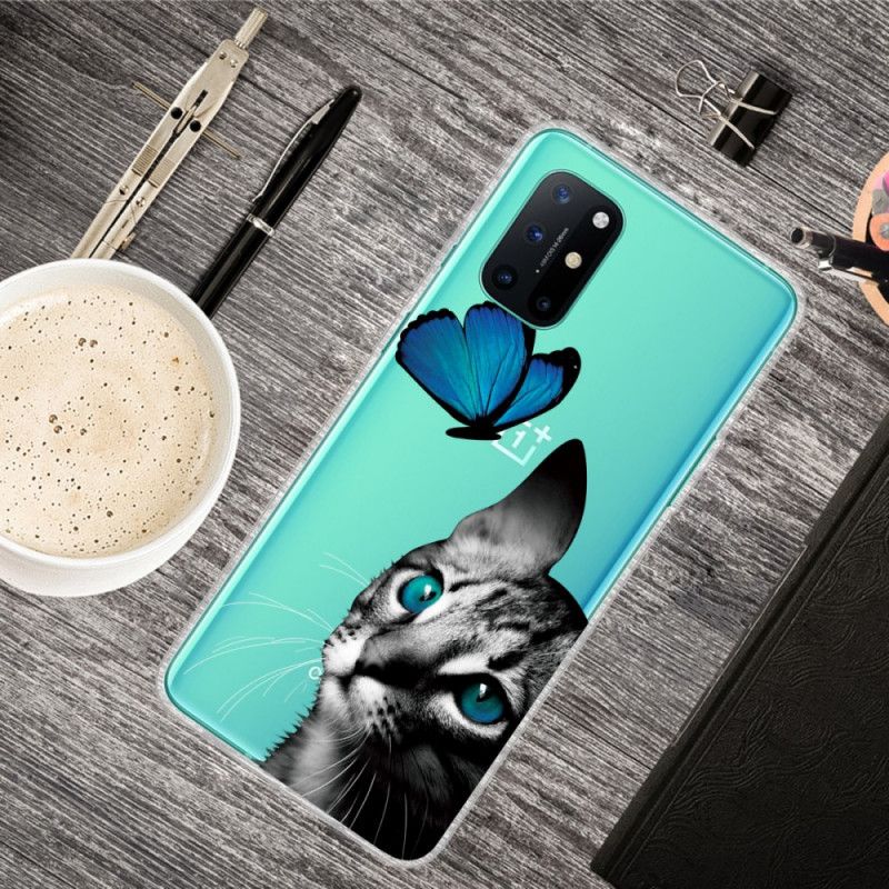 Skal OnePlus 8T Katt Och Fjäril