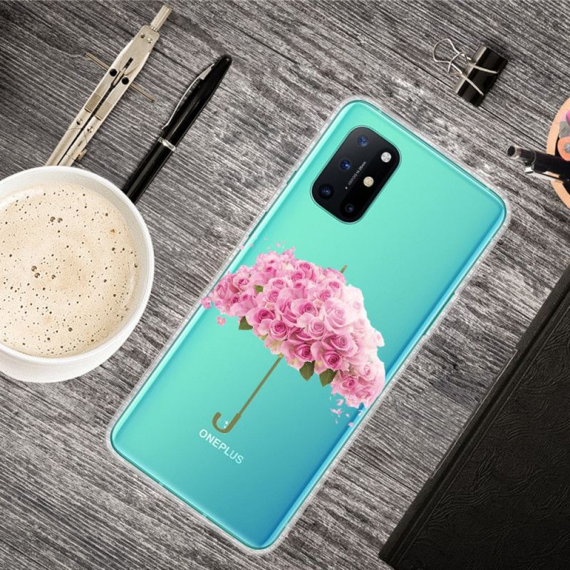 Skal OnePlus 8T Mobilskal Paraply I Rosor