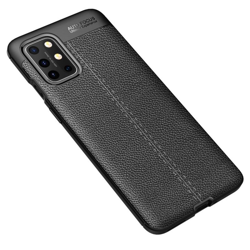 Skal OnePlus 8T Svart Lychéläder Med Dubbla Linjer