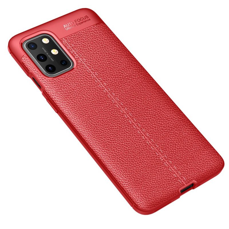 Skal OnePlus 8T Svart Lychéläder Med Dubbla Linjer