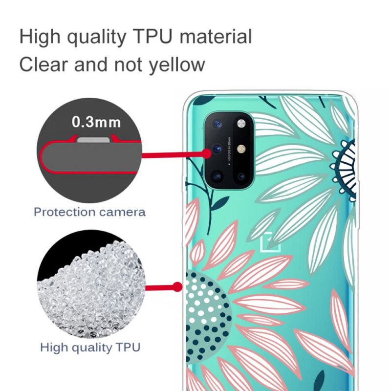 Skal OnePlus 8T Transparent En Blomma