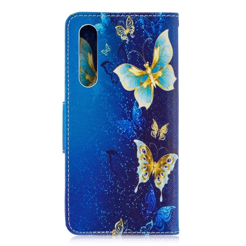 Fodral Huawei P30 Mörkblå Fjärilar På Natten