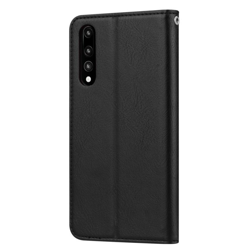Folio-fodral för Huawei P30 Svart Korthållare I Konstläder