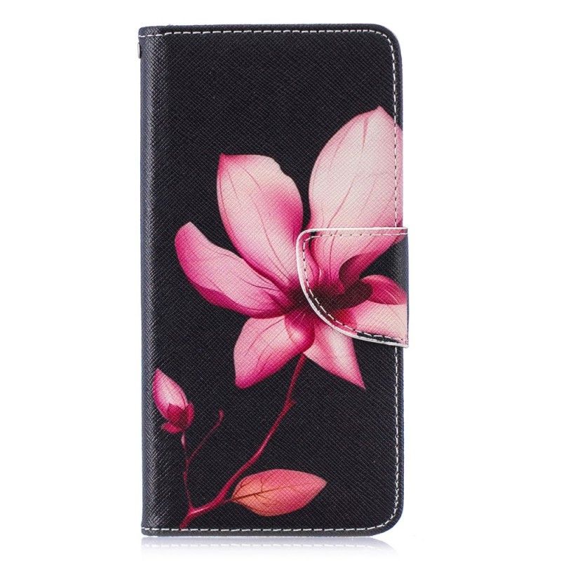 Läderfodral Huawei P30 Mobilskal Rosa Blomma