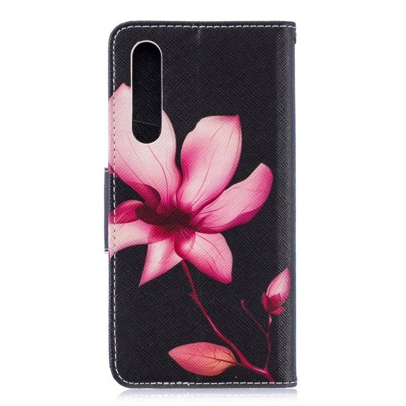 Läderfodral Huawei P30 Mobilskal Rosa Blomma