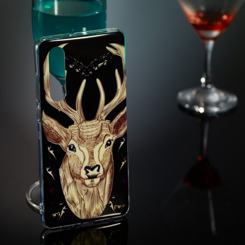 Skal för Huawei P30 Majestätiska Fluorescerande Rådjur
