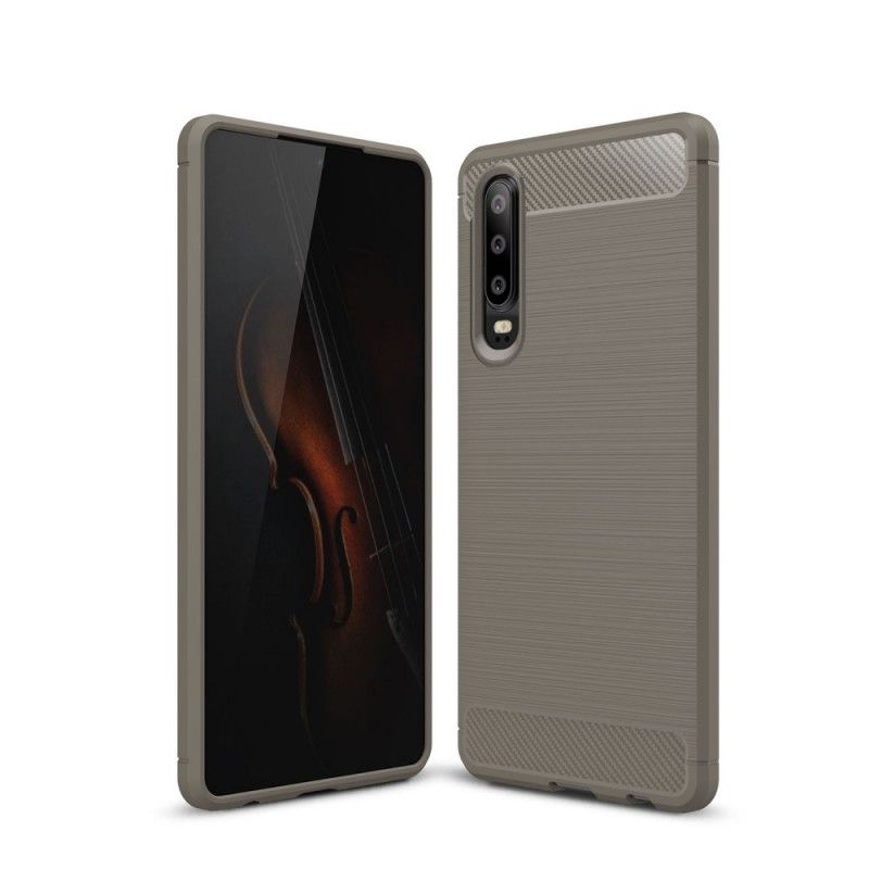 Skal Huawei P30 Svart Borstad Kolfiber