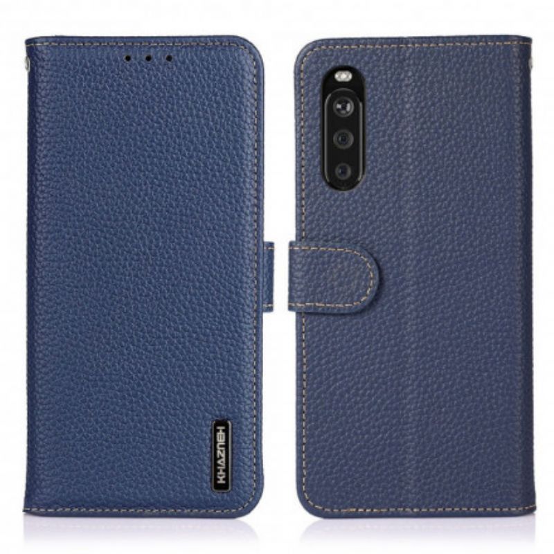 Fodral För Sony Xperia 10 Iii Lychee Läder Khazneh