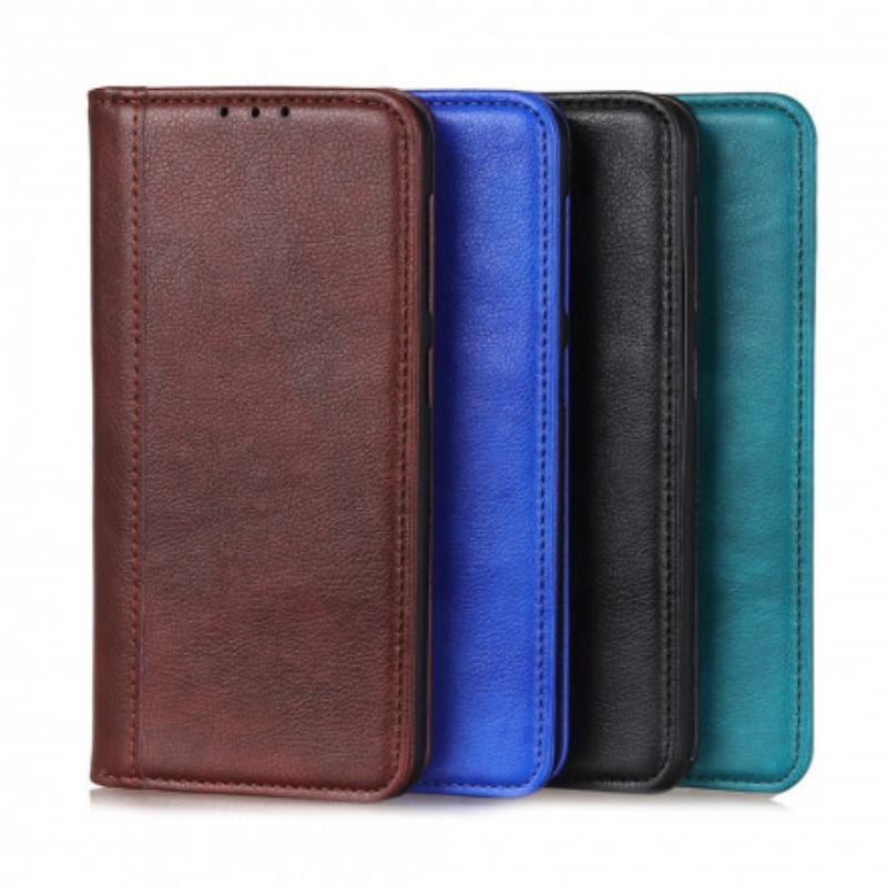 Folio-fodral Sony Xperia 10 Iii Elegance Split Litchi Läder