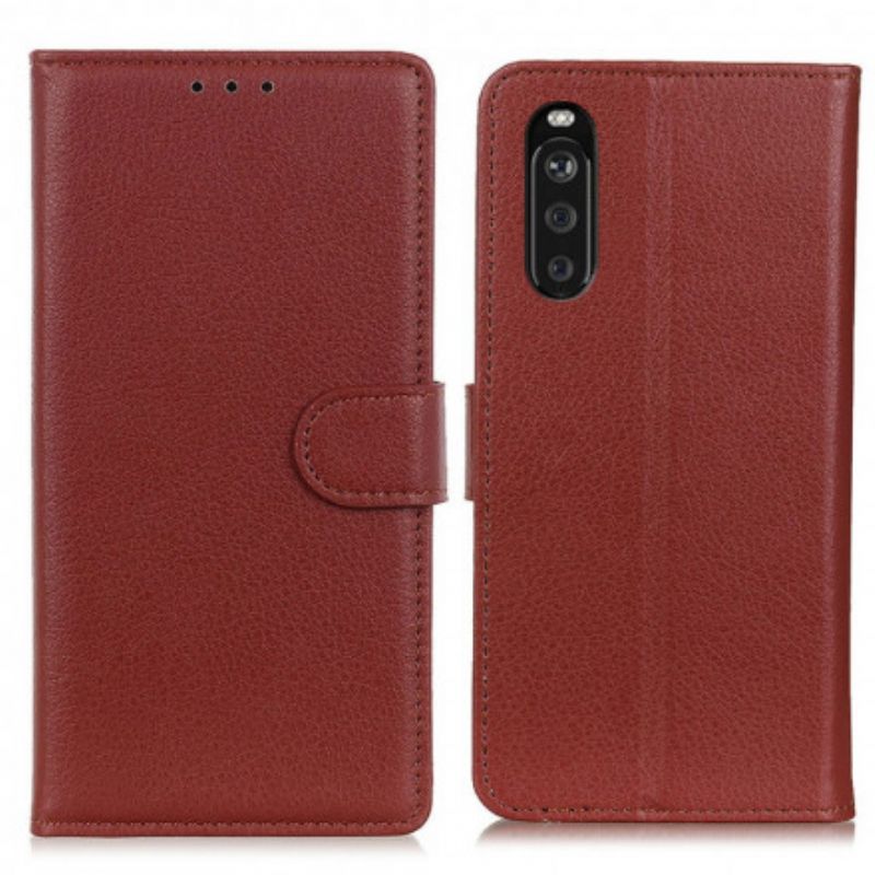 Läderfodral Sony Xperia 10 Iii Telefonfodral Lychee Konstläder