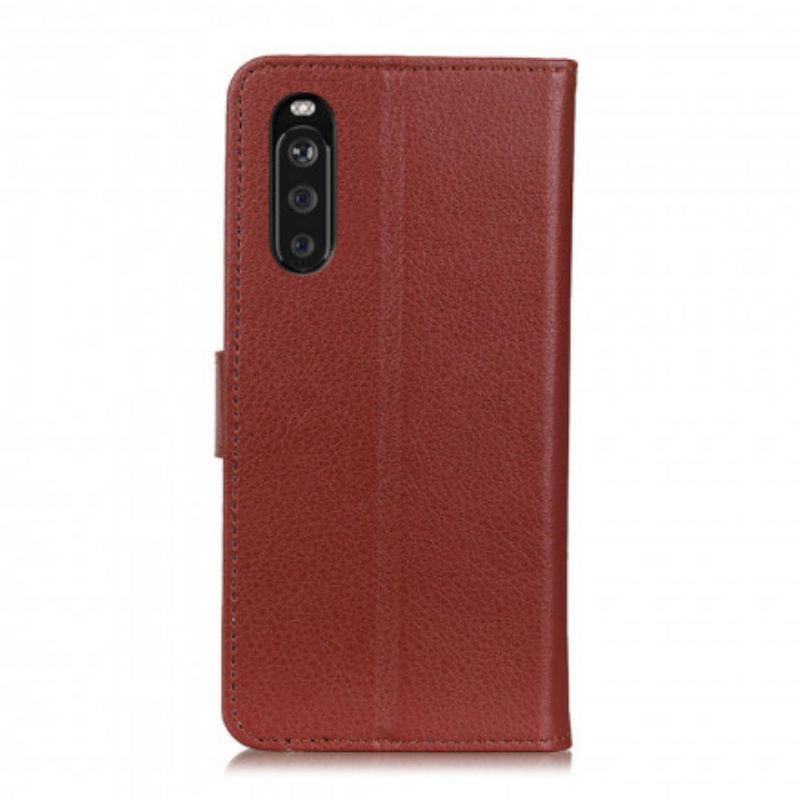 Läderfodral Sony Xperia 10 Iii Telefonfodral Lychee Konstläder