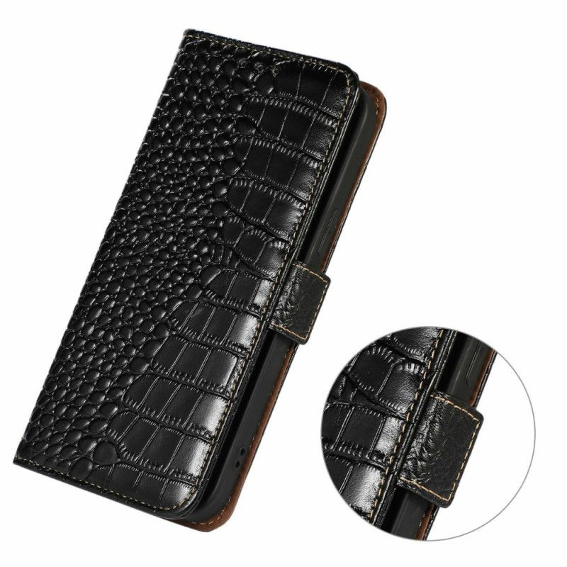 Fodral För iPhone 17 Pro Max Krokodilfärgat Texturerat Läder
