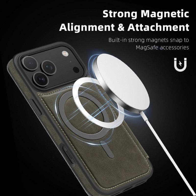 Folio-fodral För iPhone 17 Pro Max Magsafe-kompatibel Med Rfid-korthållare