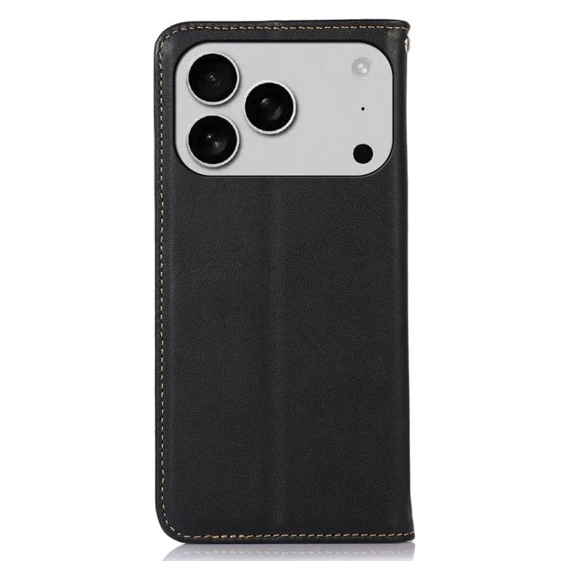 Folio-fodral För iPhone 17 Pro Max Premiumläder Khazneh