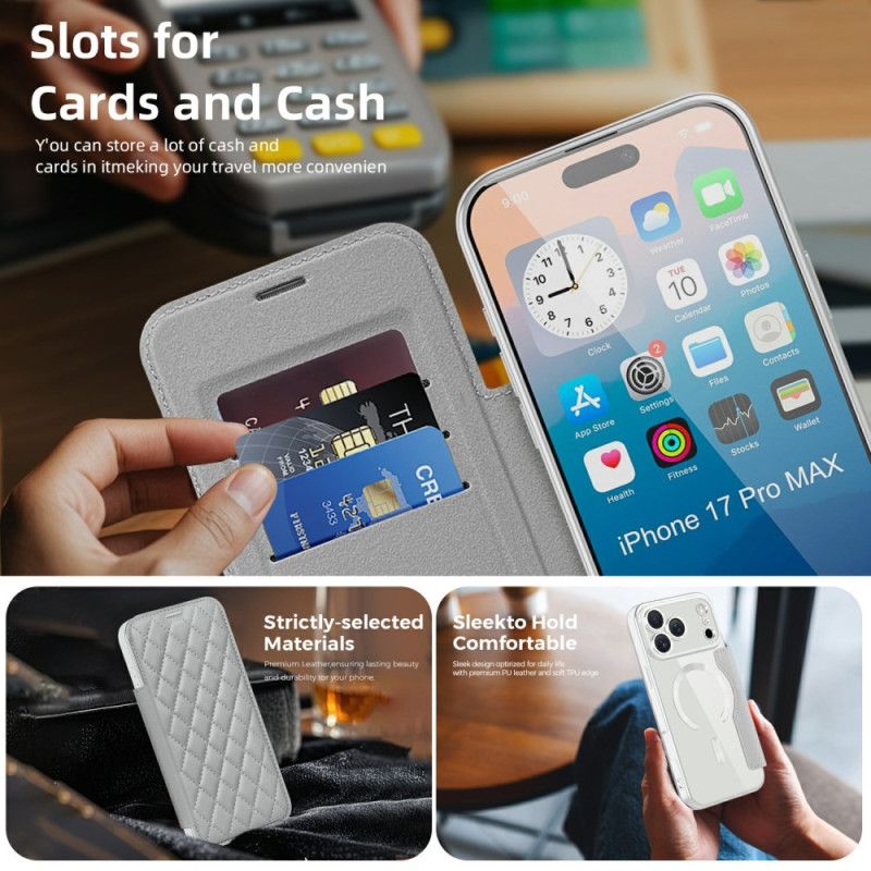 Folio-fodral iPhone 17 Pro Max Magsafe-kompatibel Vadderad